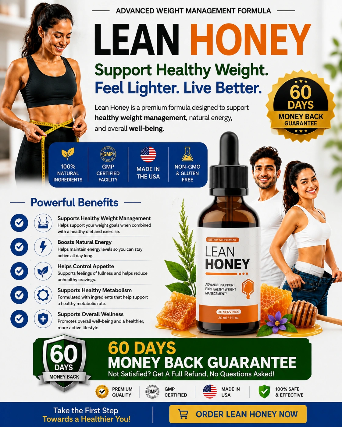 LeanHoney Metabolic Wellness Supplement Bottle